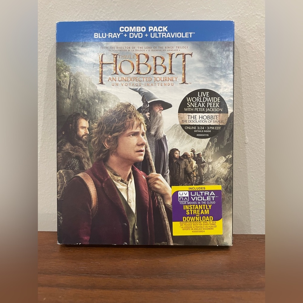 The Hobbit Blu-ray and DVD Combo Pack
